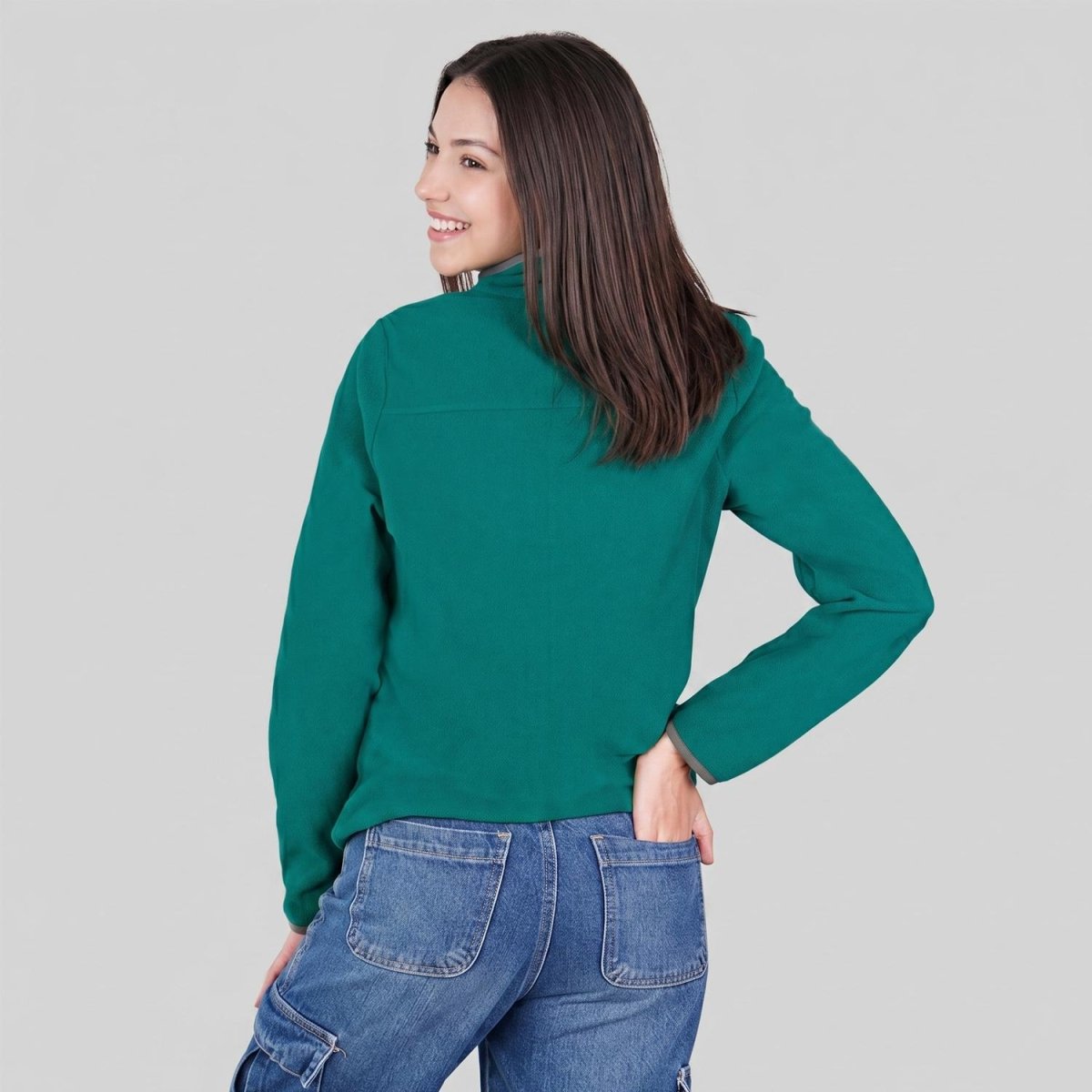 Chamarra de fleece para dama con bolsas al costado Greenlander - Greenlander