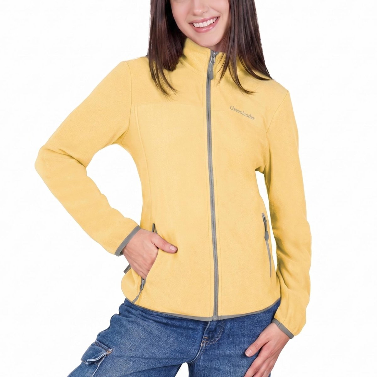 Chamarra de fleece para dama con bolsas al costado Greenlander - Greenlander