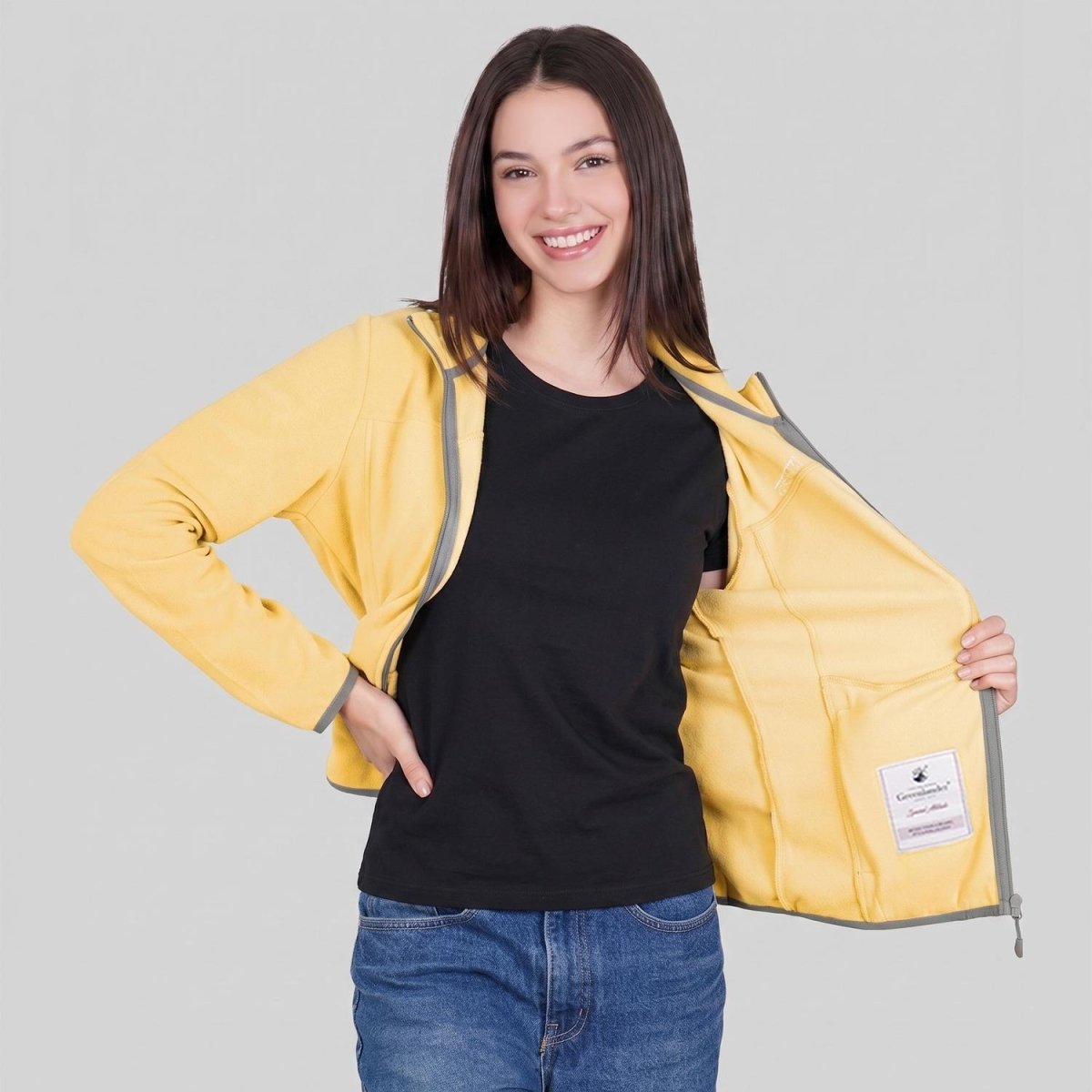 Chamarra de fleece para dama con bolsas al costado Greenlander - Greenlander