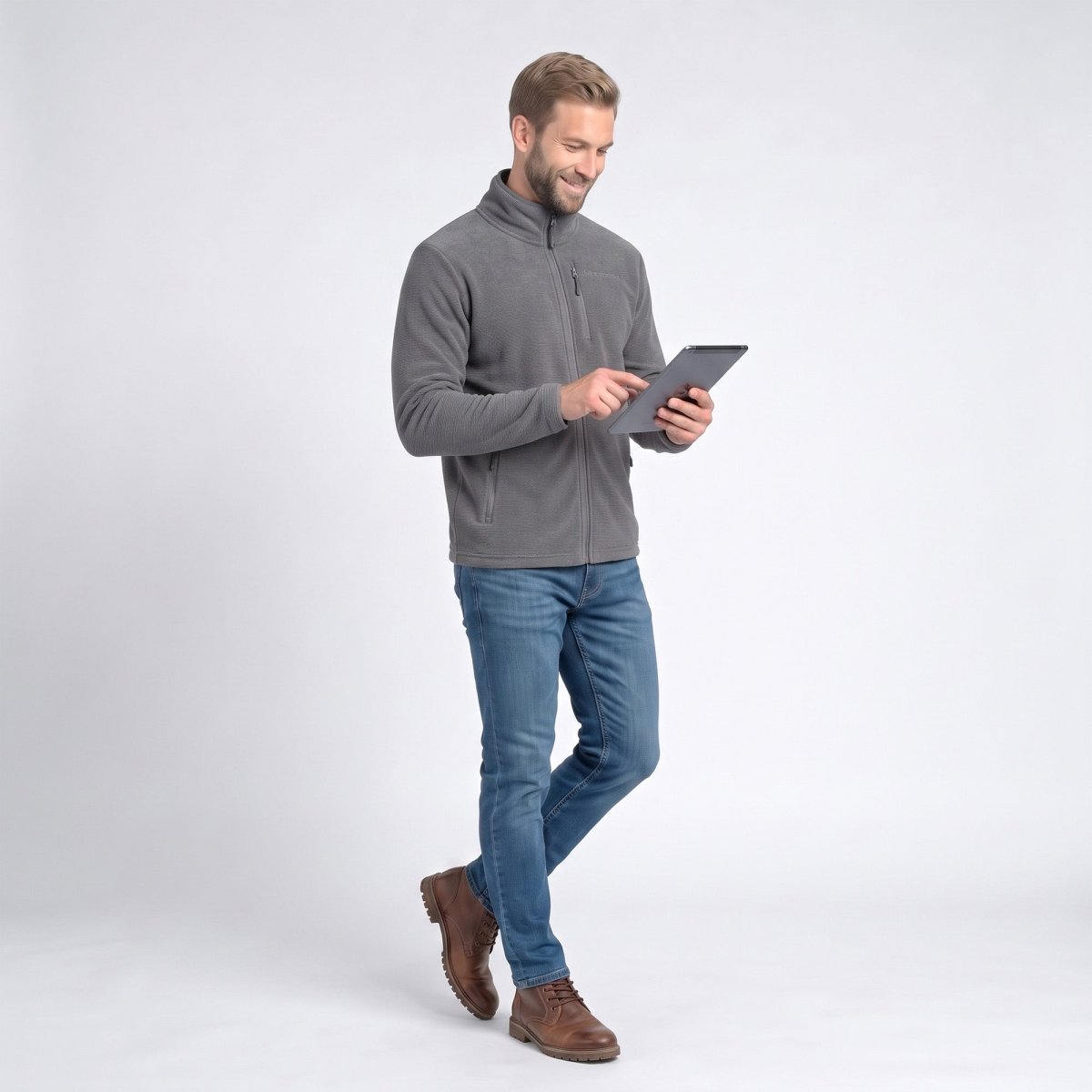 Chamarra de fleece para hombre con abertura en pulgar | Greenlander México - The Original Greenlander