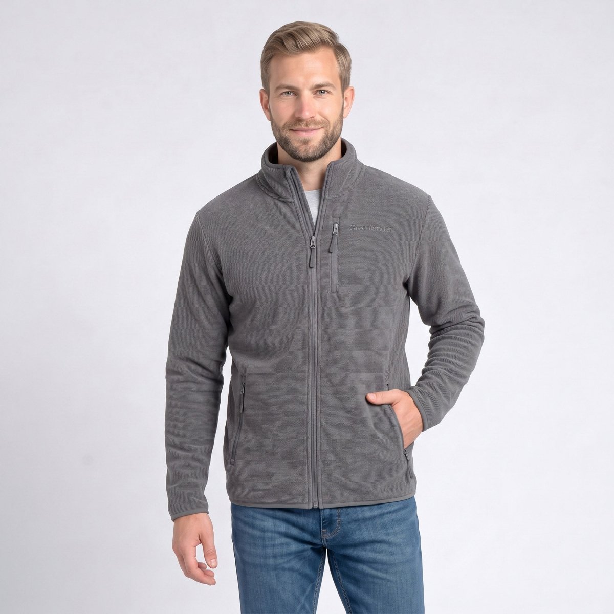 Chamarra de fleece para hombre con abertura en pulgar | Greenlander México - The Original Greenlander