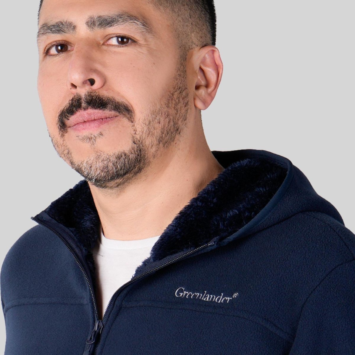 Chamarra de fleece para hombre con bolsillos y gorro integrado Greenlander - Greenlander