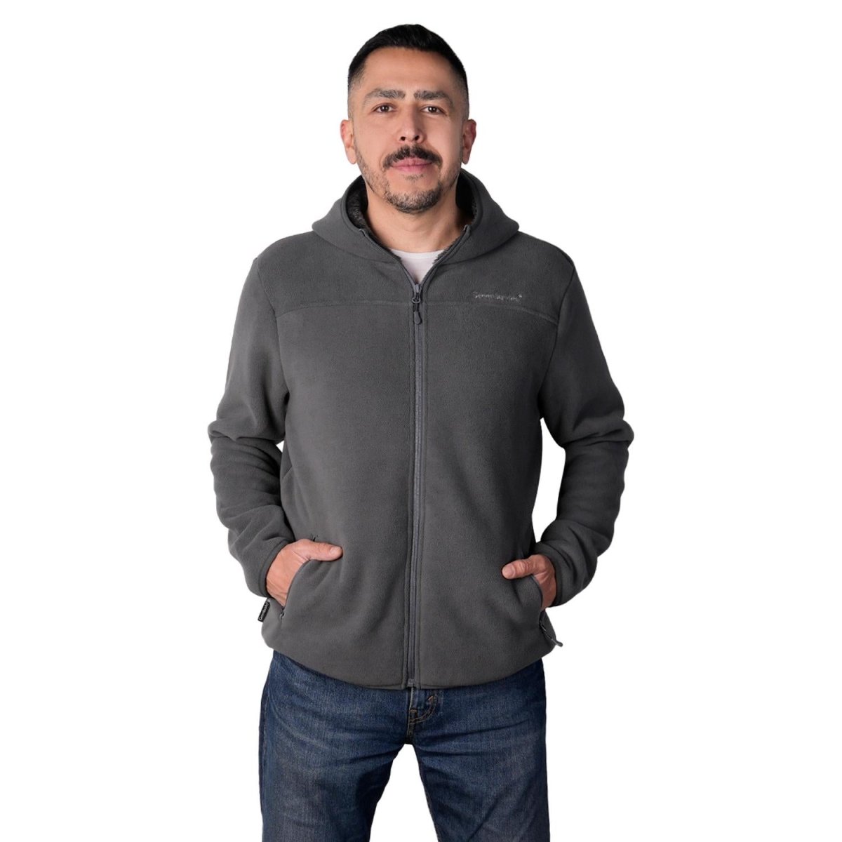 Chamarra de fleece para hombre con bolsillos y gorro integrado Greenlander - Greenlander