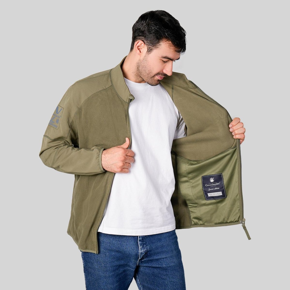Chamarra de fleece para hombre con bolsillos y mangas raglan Greenlander - Greenlander
