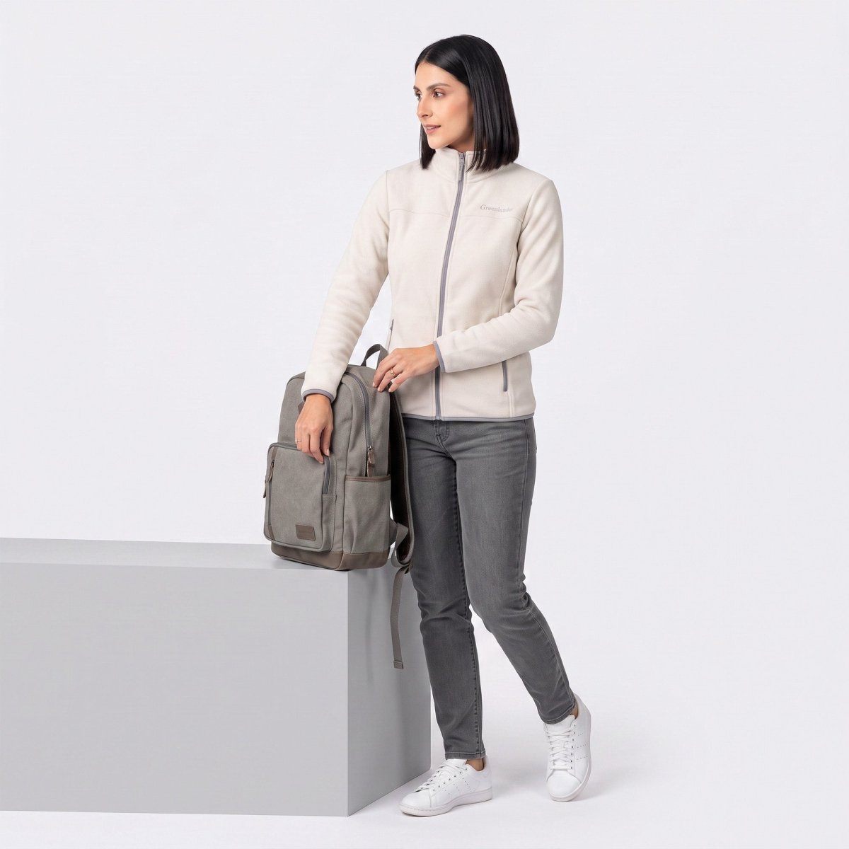 Chamarra de fleece para mujer con bolsas y gorro | Greenlander México - Greenlander