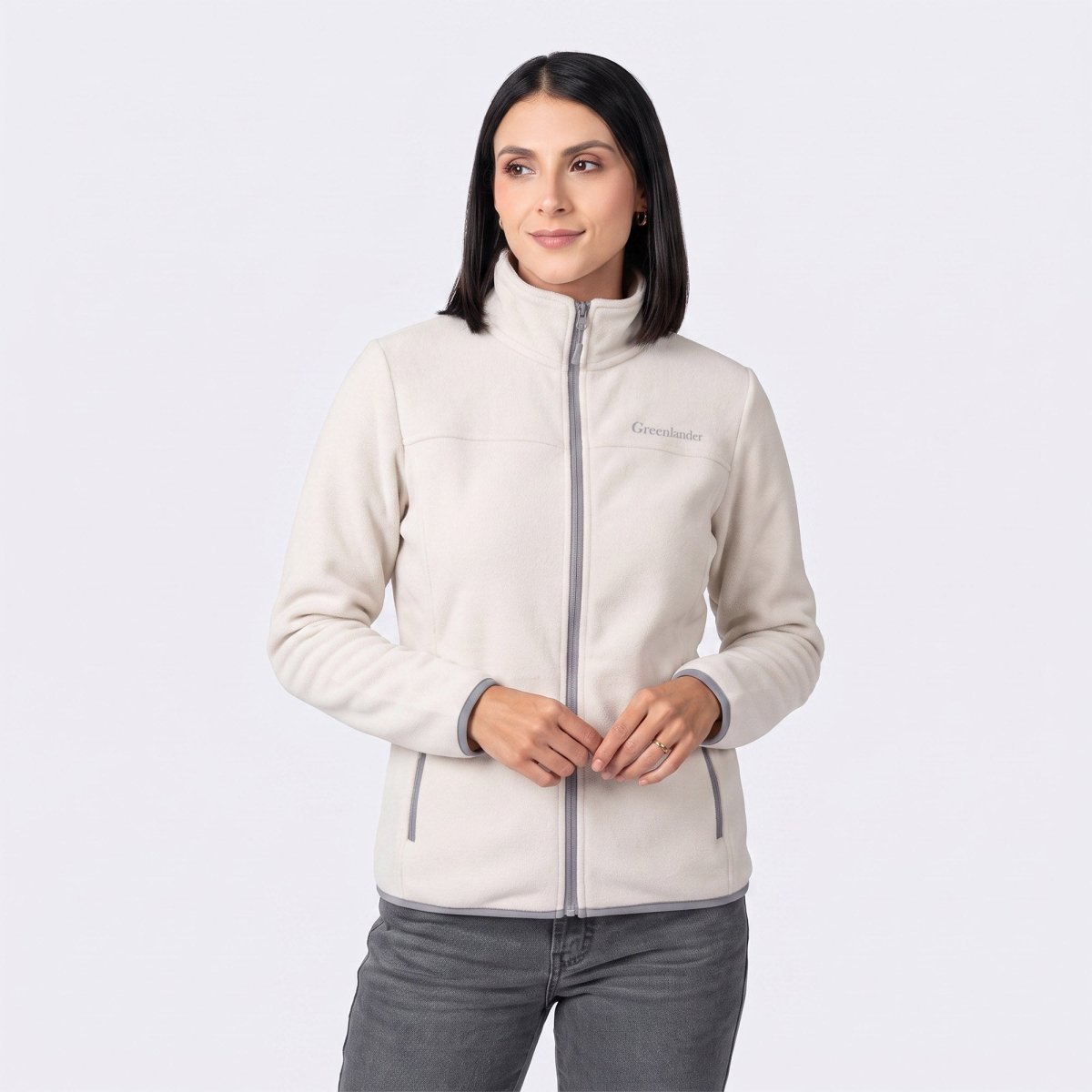 Chamarra de fleece para mujer con bolsas y gorro | Greenlander México - Greenlander