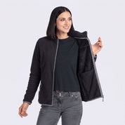 Chamarra de fleece para mujer con bolsas y gorro | Greenlander México - Greenlander