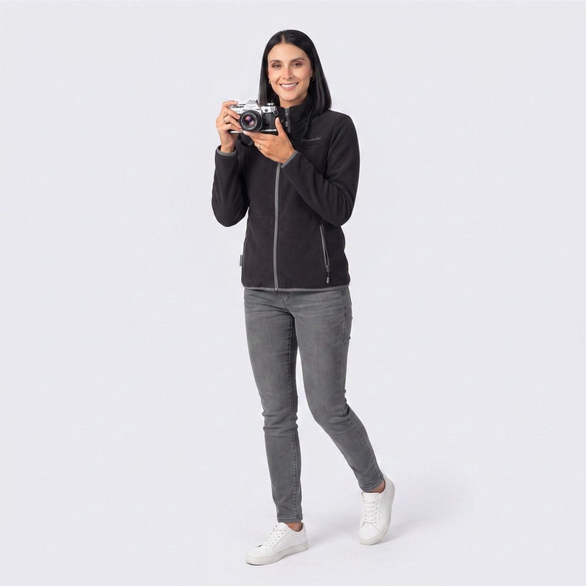 Chamarra de fleece para mujer con bolsas y gorro | Greenlander México - Greenlander