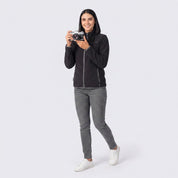 Chamarra de fleece para mujer con bolsas y gorro | Greenlander México - Greenlander