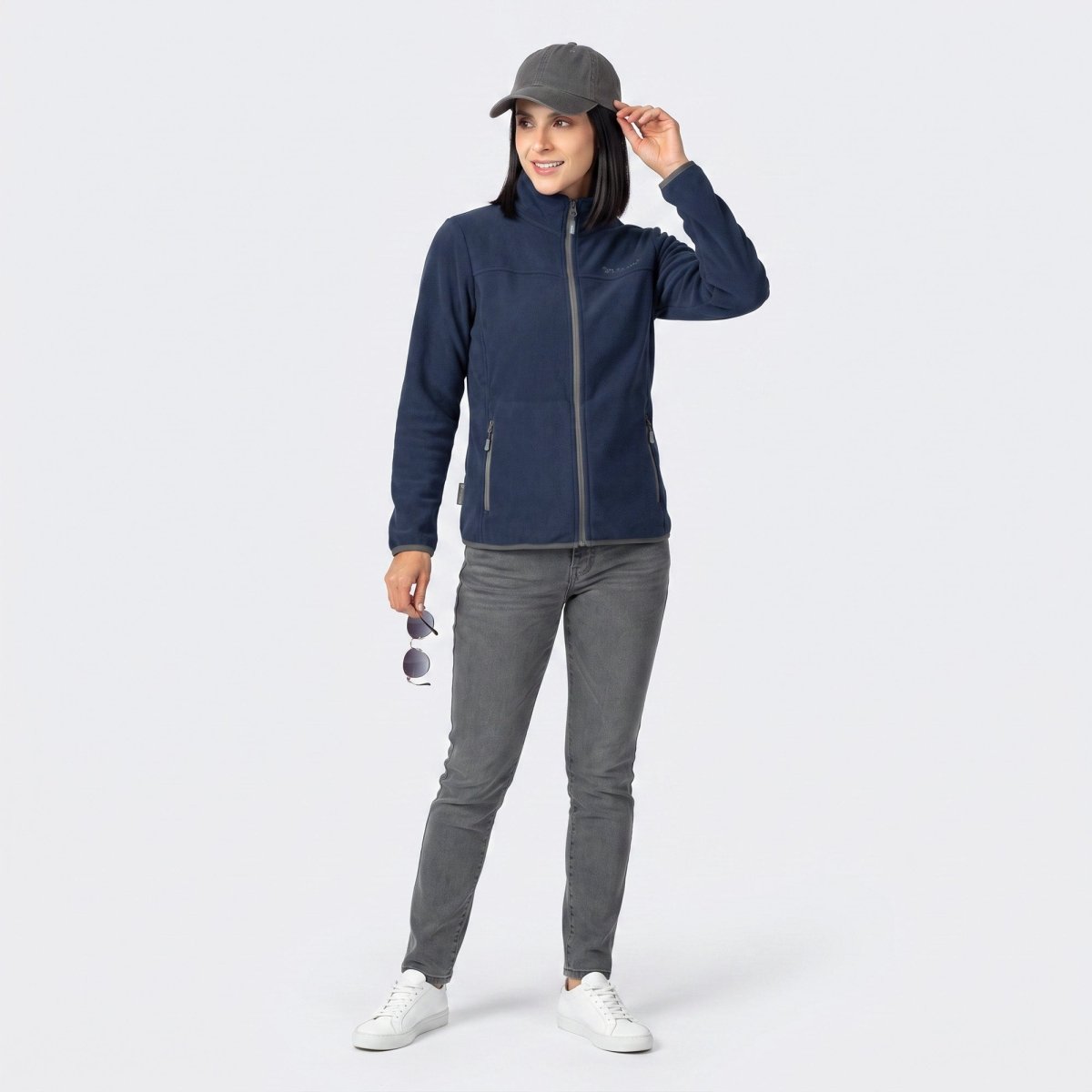 Chamarra de fleece para mujer con bolsas y gorro | Greenlander México - Greenlander