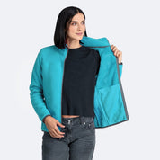 Chamarra de fleece para mujer con bolsas y gorro | Greenlander México - Greenlander