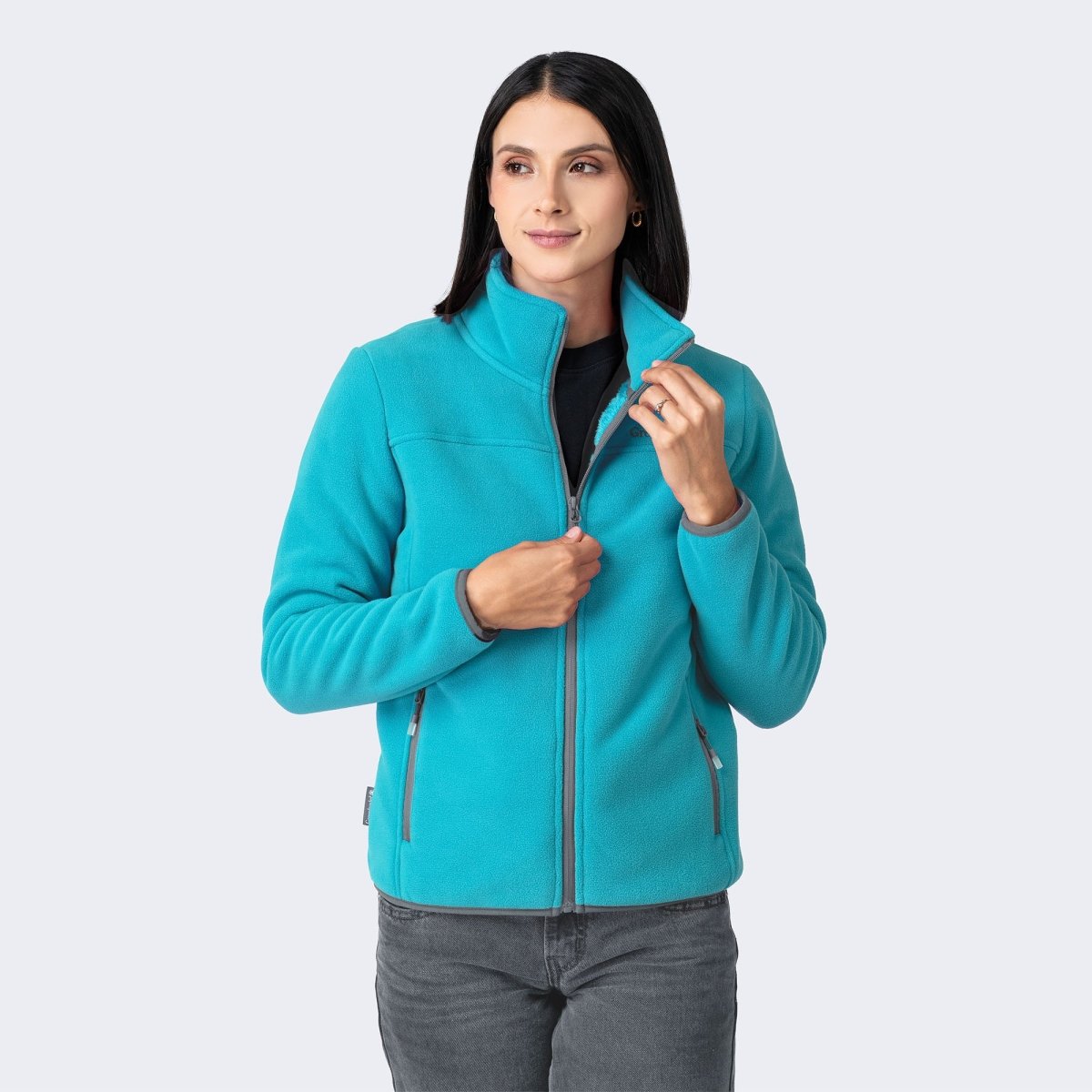Chamarra de fleece para mujer con bolsas y gorro | Greenlander México - Greenlander