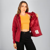 Chamarra de fleece para mujer con bolsillos y gorro integrado Greenlander - Greenlander