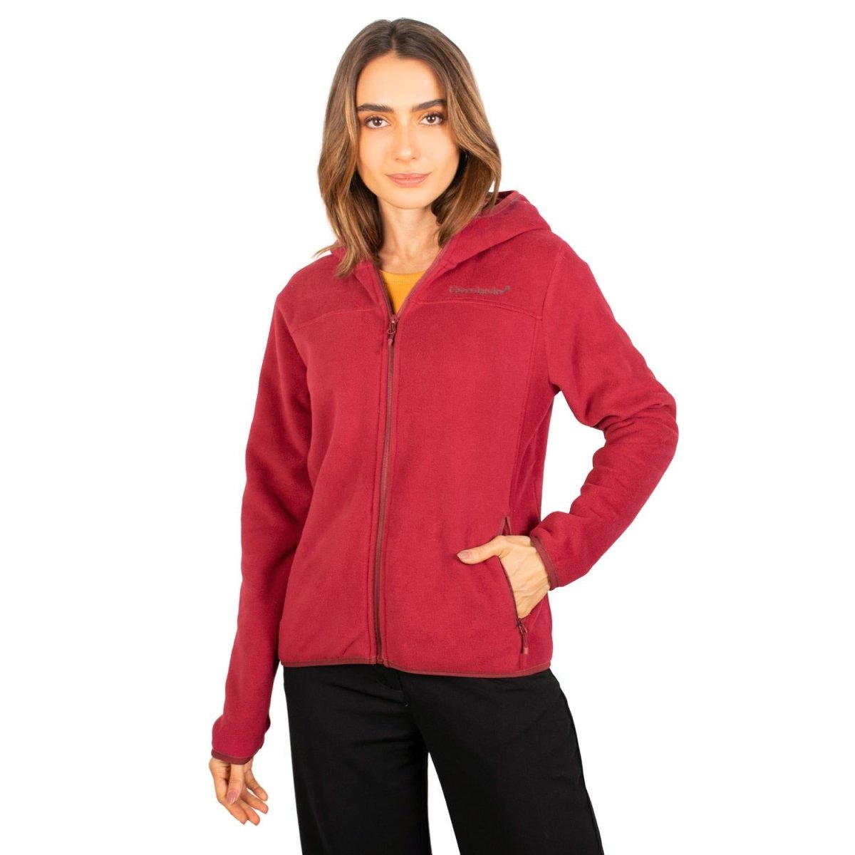 Chamarra de fleece para mujer con bolsillos y gorro integrado Greenlander - Greenlander