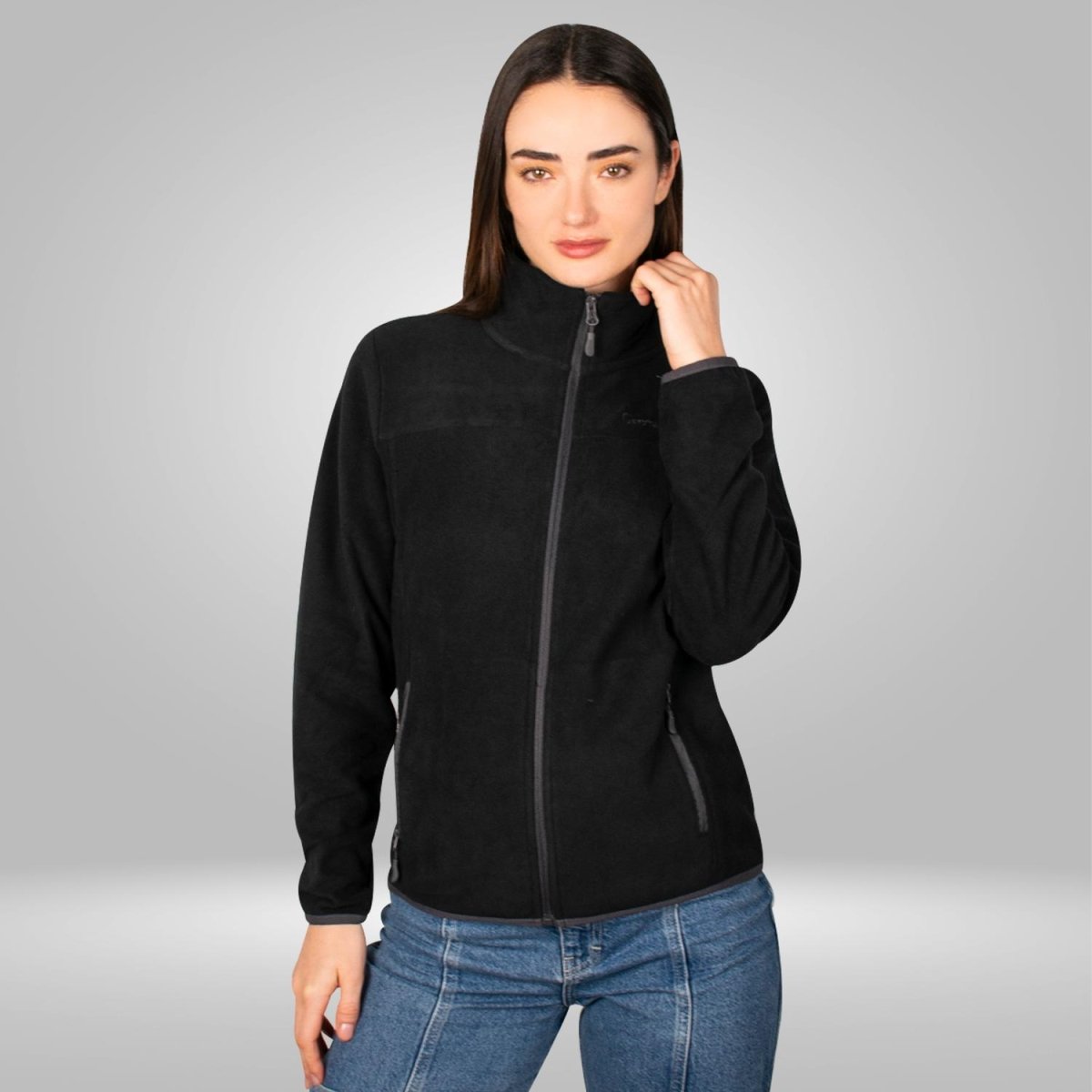 Chamarra de fleece para mujer con cuello alto y bolsillos Greenlander - Greenlander