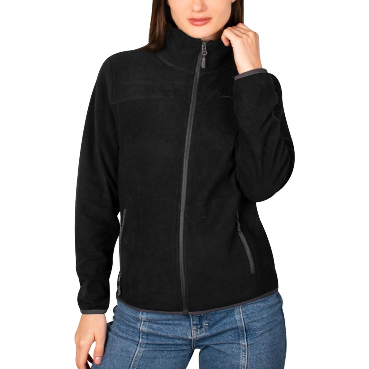 Chamarra de fleece para mujer con cuello alto y bolsillos Greenlander - Greenlander