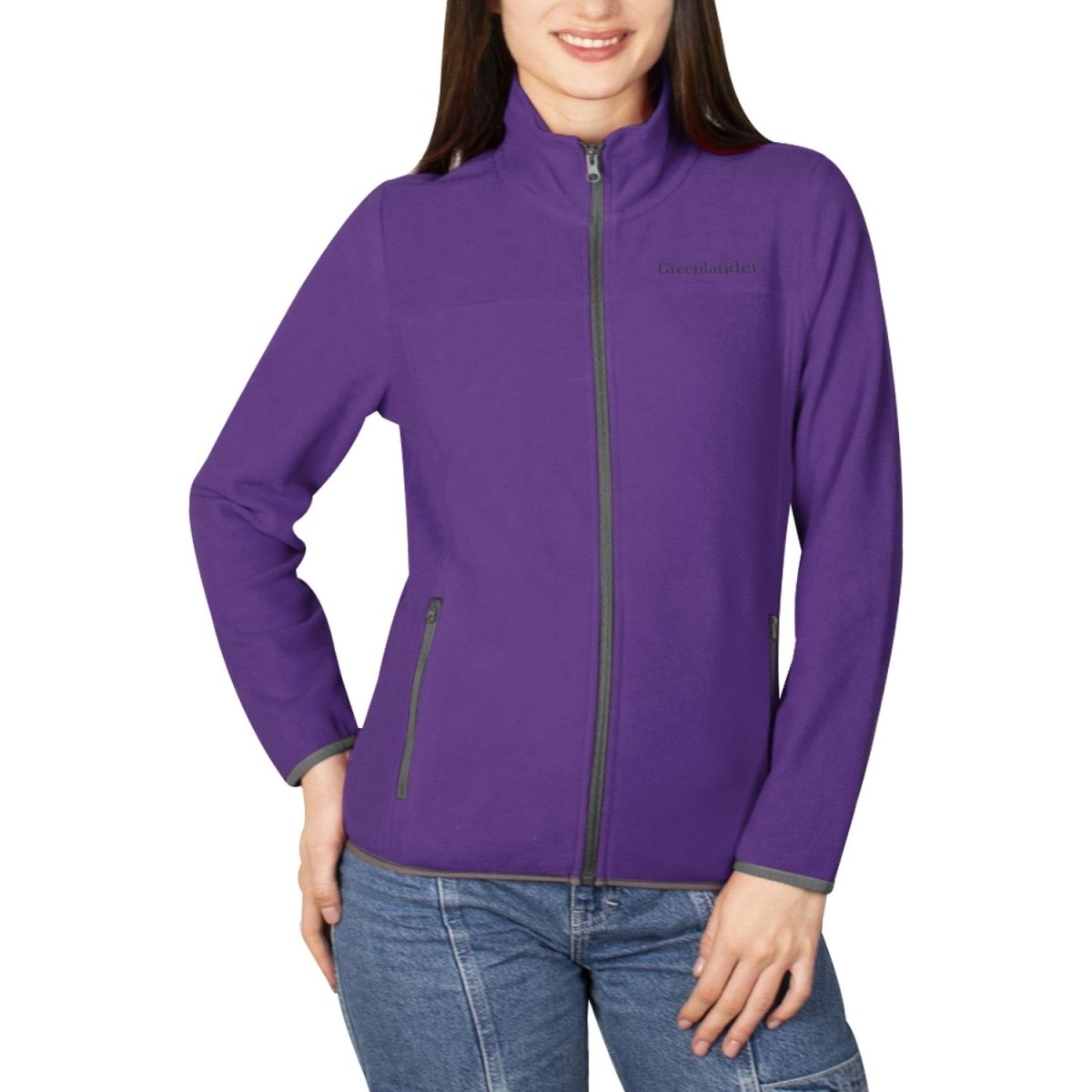 Chamarra de fleece para mujer con cuello alto y bolsillos Greenlander - Greenlander