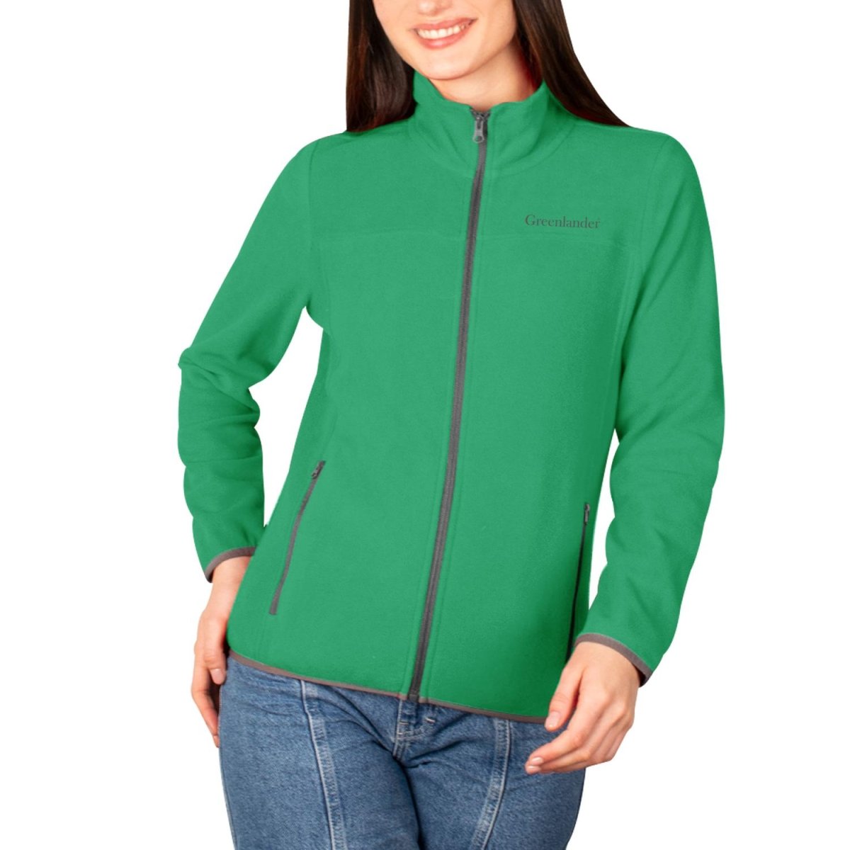 Chamarra de fleece para mujer con cuello alto y bolsillos Greenlander - Greenlander