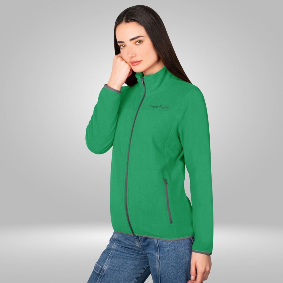 Chamarra de fleece para mujer con cuello alto y bolsillos Greenlander - Greenlander