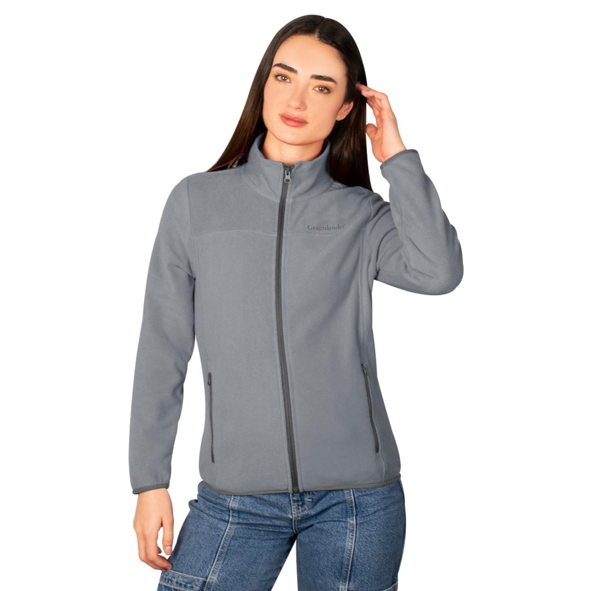 Chamarra de fleece para mujer con cuello alto y bolsillos Greenlander - Greenlander