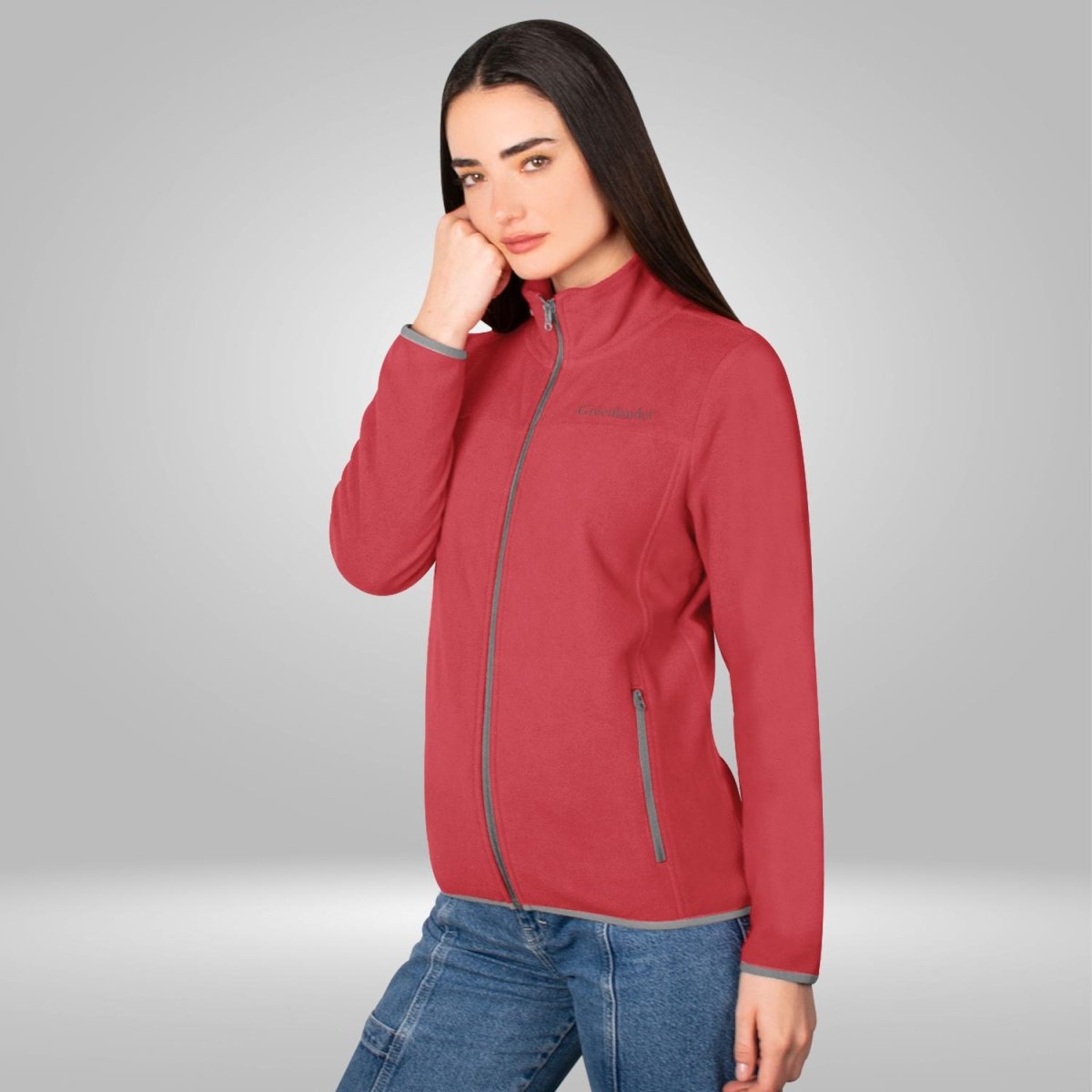 Chamarra de fleece para mujer con cuello alto y bolsillos Greenlander - Greenlander
