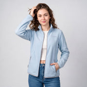 Chamarra de fleece para mujer con cuello alto y bolsillos | Greenlander - Greenlander