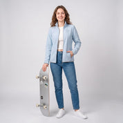 Chamarra de fleece para mujer con cuello alto y bolsillos | Greenlander - Greenlander
