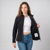 Chamarra de fleece para mujer con cuello alto y bolsillos | Greenlander - Greenlander