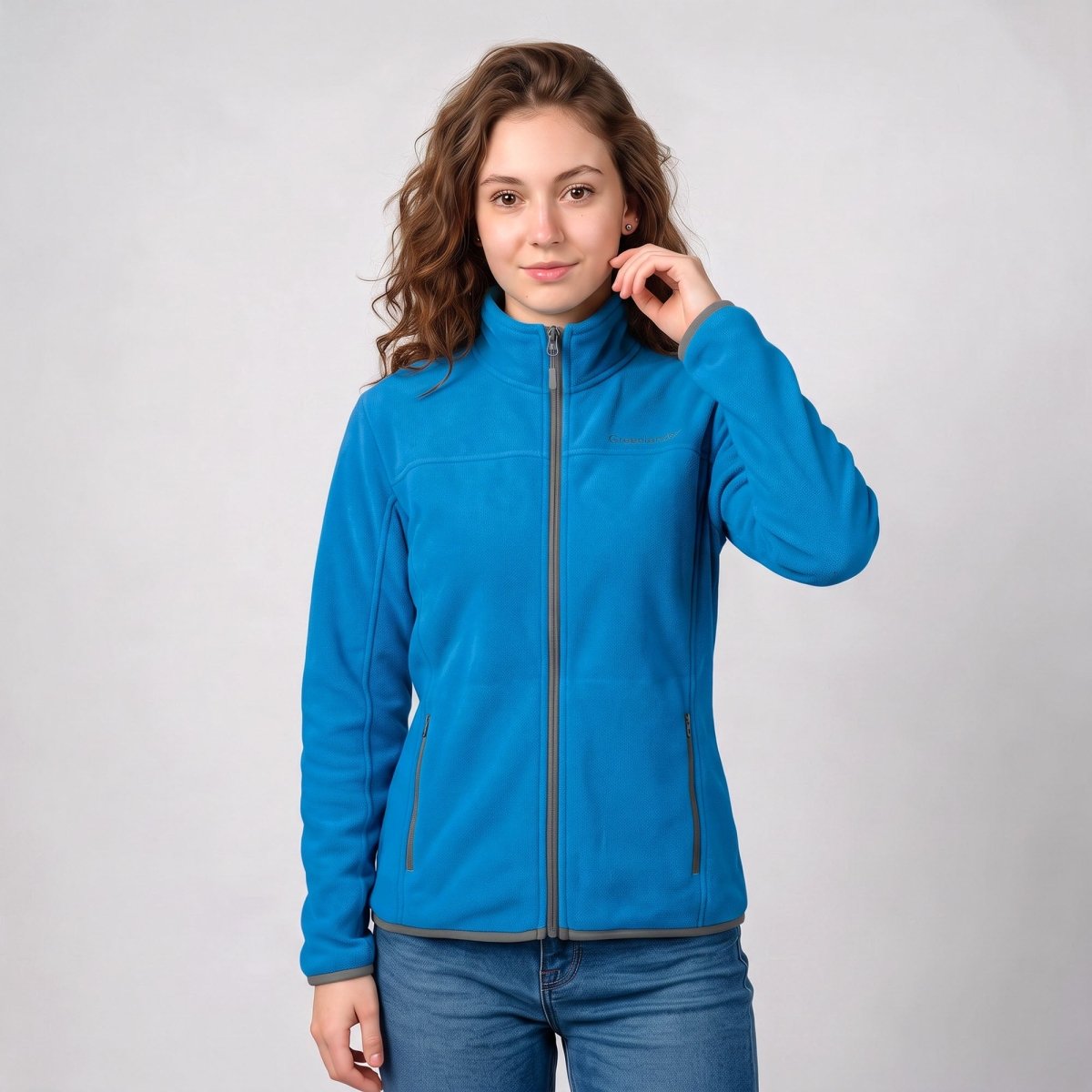 Chamarra de fleece para mujer con cuello alto y bolsillos | Greenlander - Greenlander