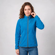 Chamarra de fleece para mujer con cuello alto y bolsillos | Greenlander - Greenlander