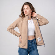 Chamarra de fleece para mujer con cuello alto y bolsillos | Greenlander - Greenlander