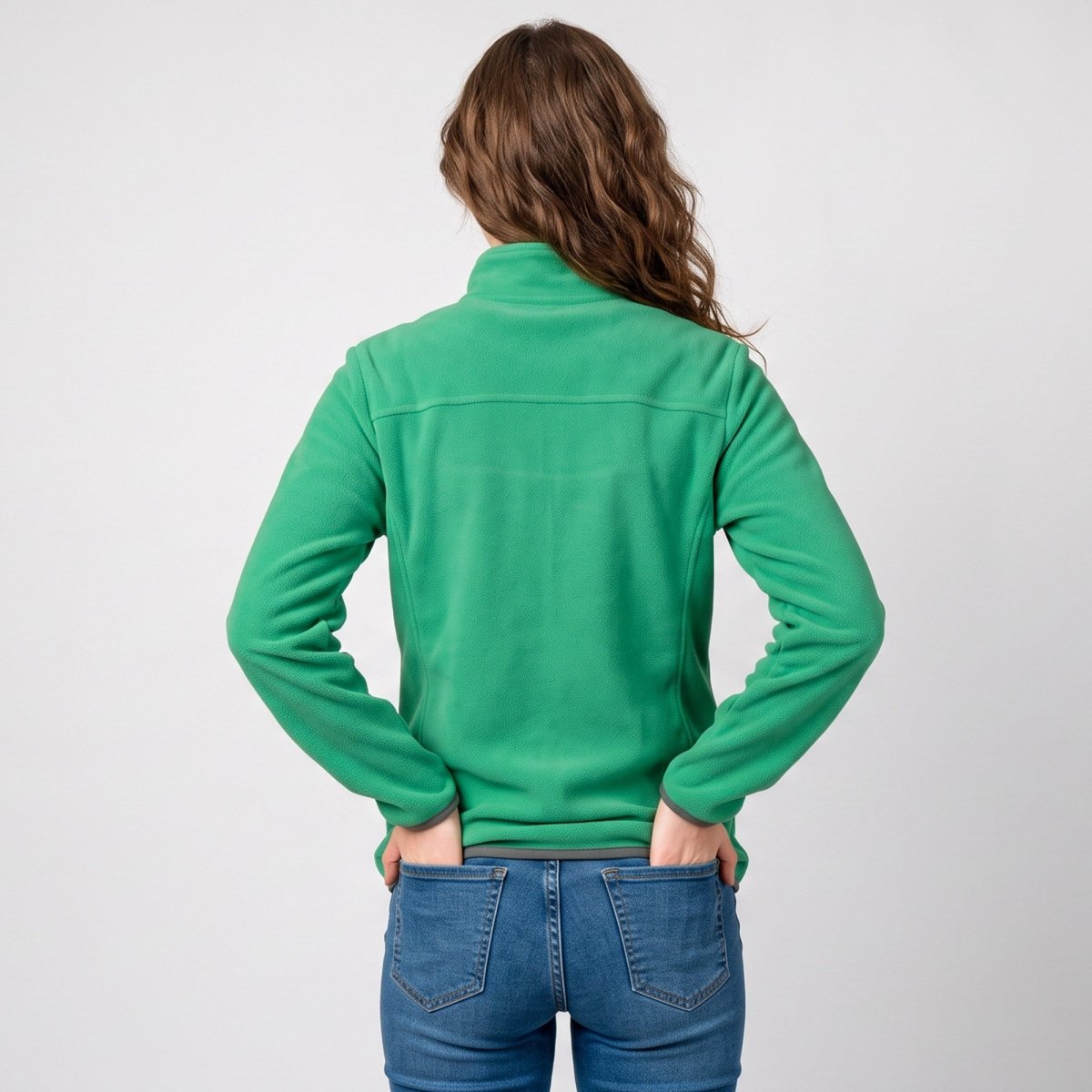 Chamarra de fleece para mujer con cuello alto y bolsillos | Greenlander - Greenlander