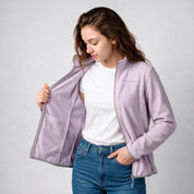 Chamarra de fleece para mujer con cuello alto y bolsillos | Greenlander - Greenlander