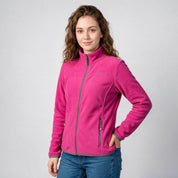 Chamarra de fleece para mujer con cuello alto y bolsillos | Greenlander - Greenlander