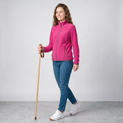 Chamarra de fleece para mujer con cuello alto y bolsillos | Greenlander - Greenlander