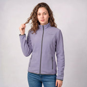 Chamarra de fleece para mujer con cuello alto y bolsillos | Greenlander - Greenlander