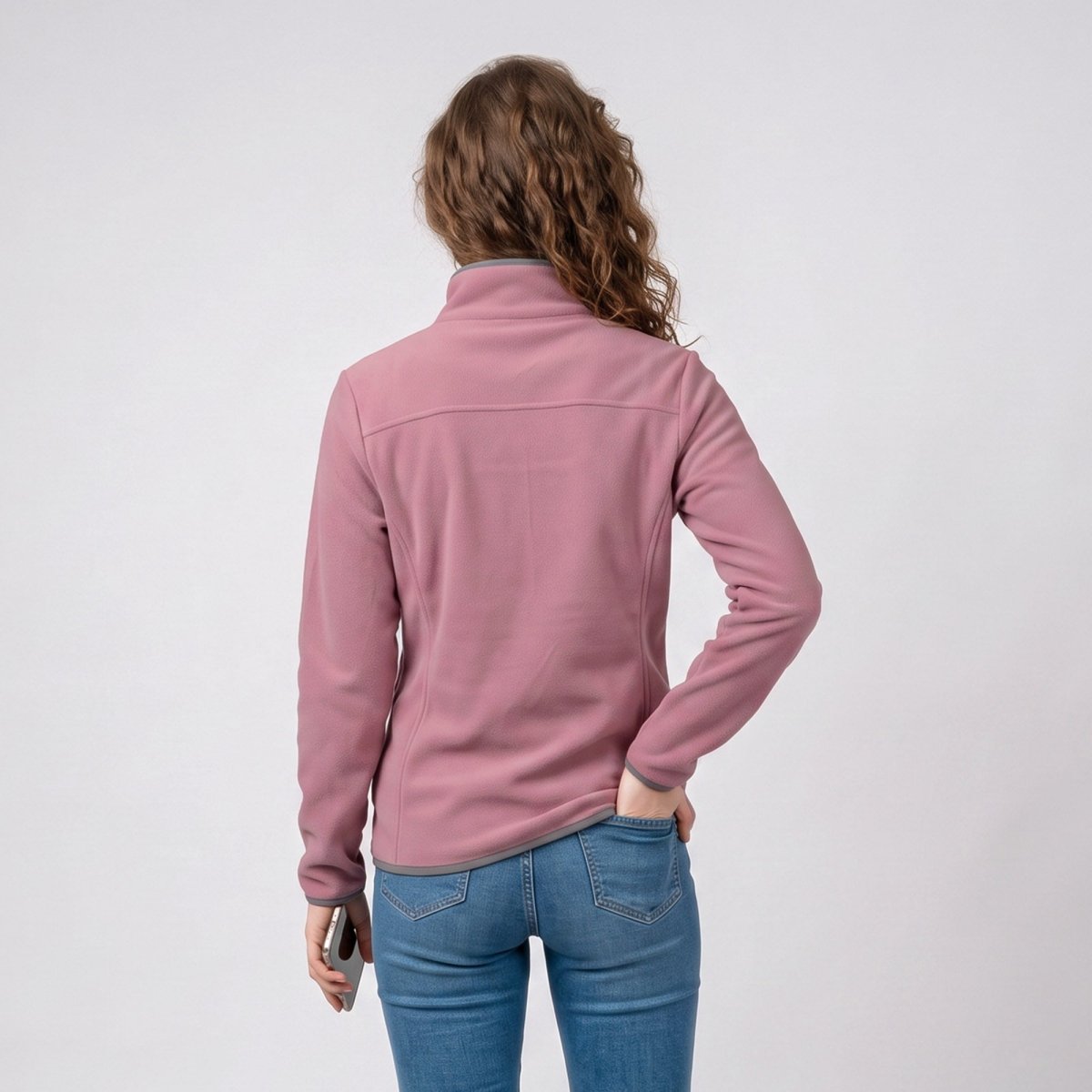 Chamarra de fleece para mujer con cuello alto y bolsillos | Greenlander - Greenlander