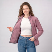 Chamarra de fleece para mujer con cuello alto y bolsillos | Greenlander - Greenlander