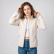 Chamarra de fleece para mujer con cuello alto y bolsillos | Greenlander - Greenlander