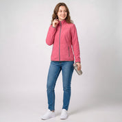Chamarra de fleece para mujer con cuello alto y bolsillos | Greenlander - Greenlander