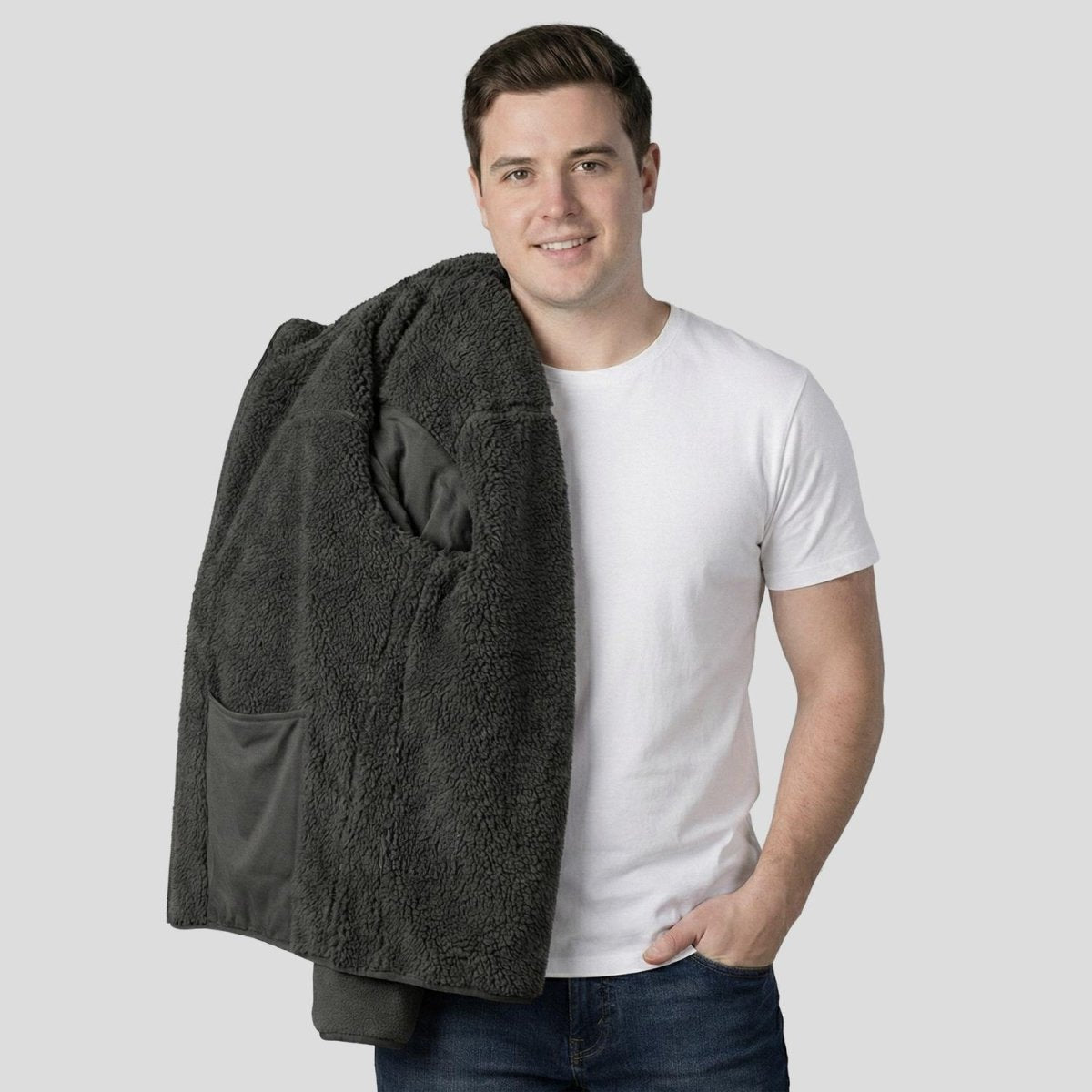 Chamarra de fleece plus size para hombre Greenlander - Greenlander