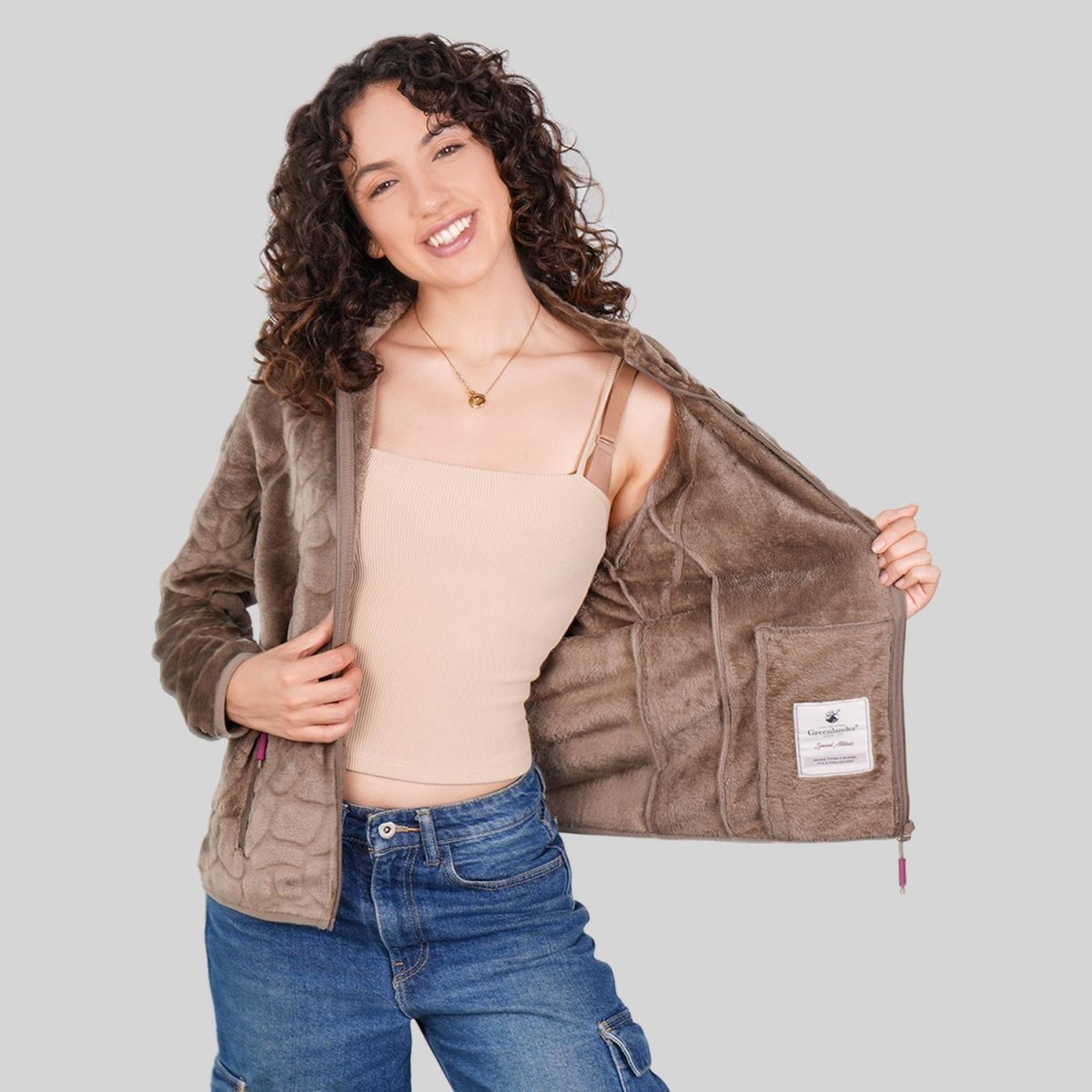 Chamarra de fur para mujer con bolsillos Greenlander - Greenlander