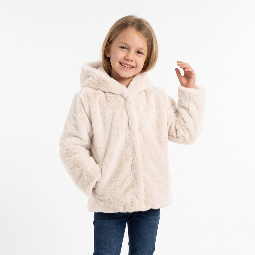 Chamarra de Fur para Niña con Capucha, Suave y Abrigadora | Greenlander - Greenlander