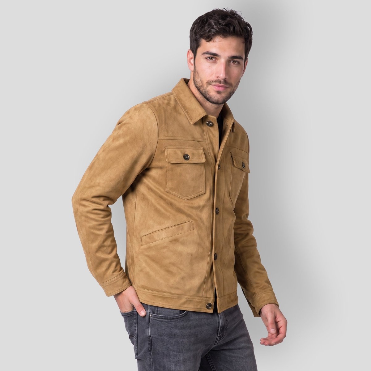 Chamarra de Gamuza para Hombre con Bolsas en Pecho | Greenlander - Greenlander