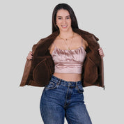 Chamarra de Gamuza para Mujer con Cuello de Peluche | Greenlander - Greenlander