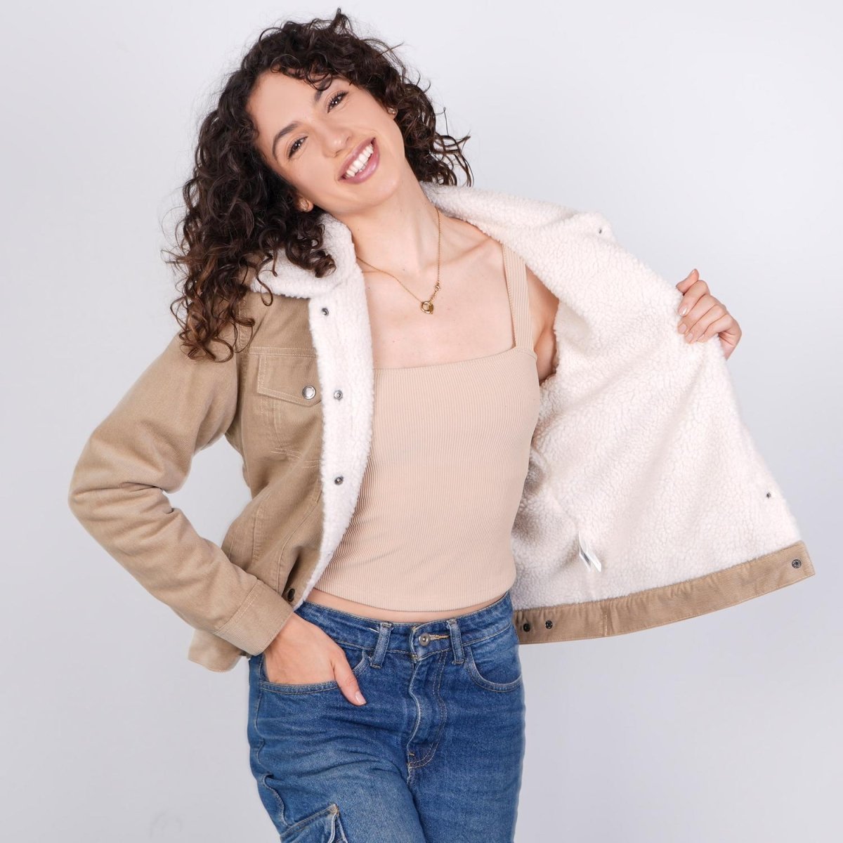 Chamarra de pana para mujer con bolsillos Greenlander - Greenlander