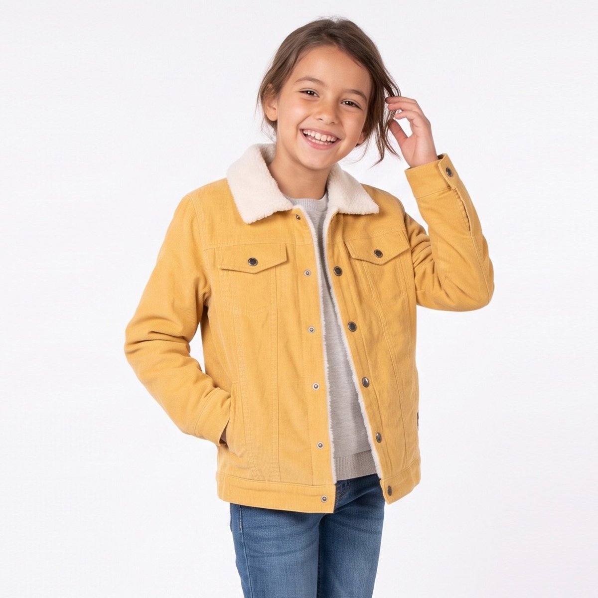 Chamarra de pana para niña con bolsillos Greenlander - Greenlander