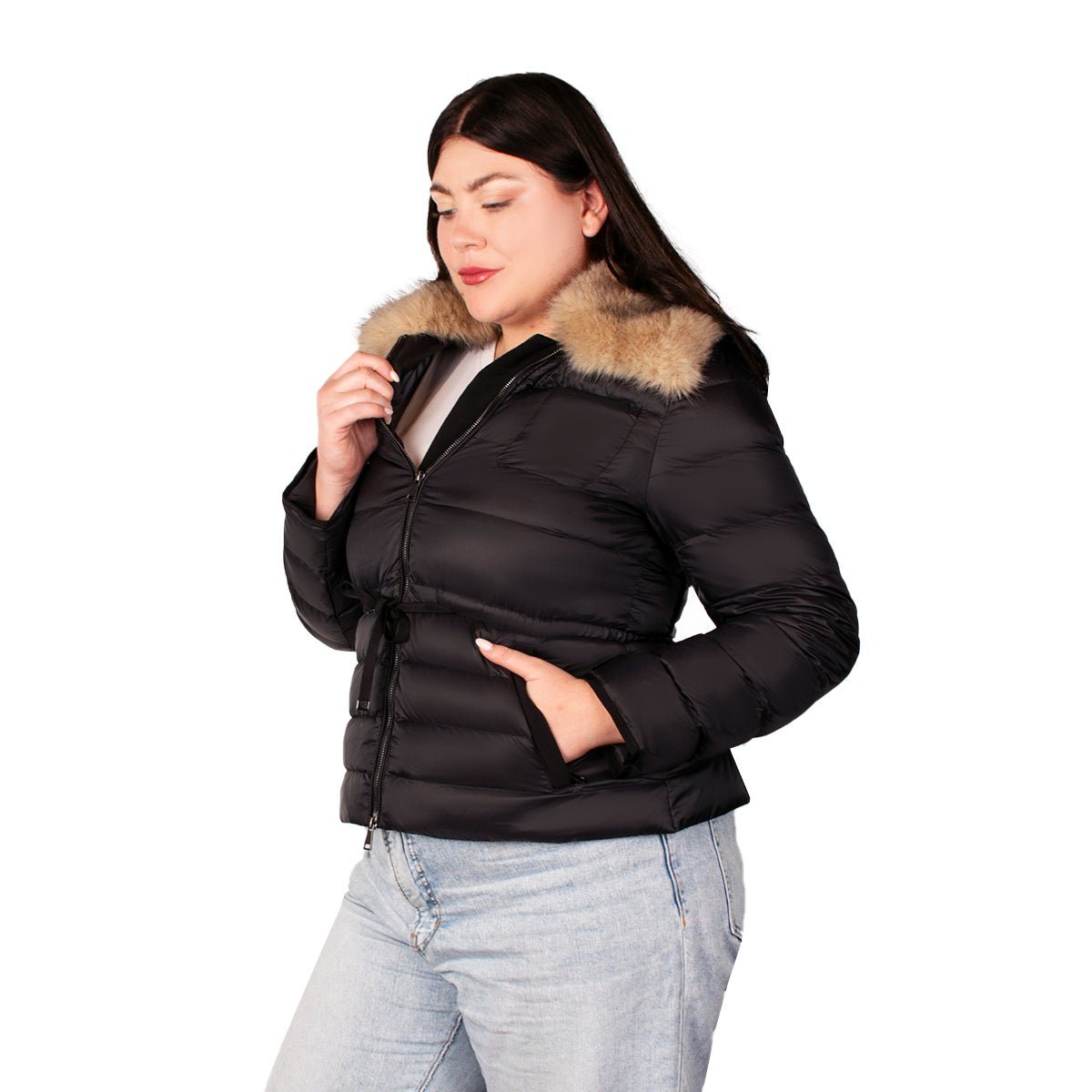 Chamarra De Pluma Capitonada Mujer Plus Size - The Original Greenlander