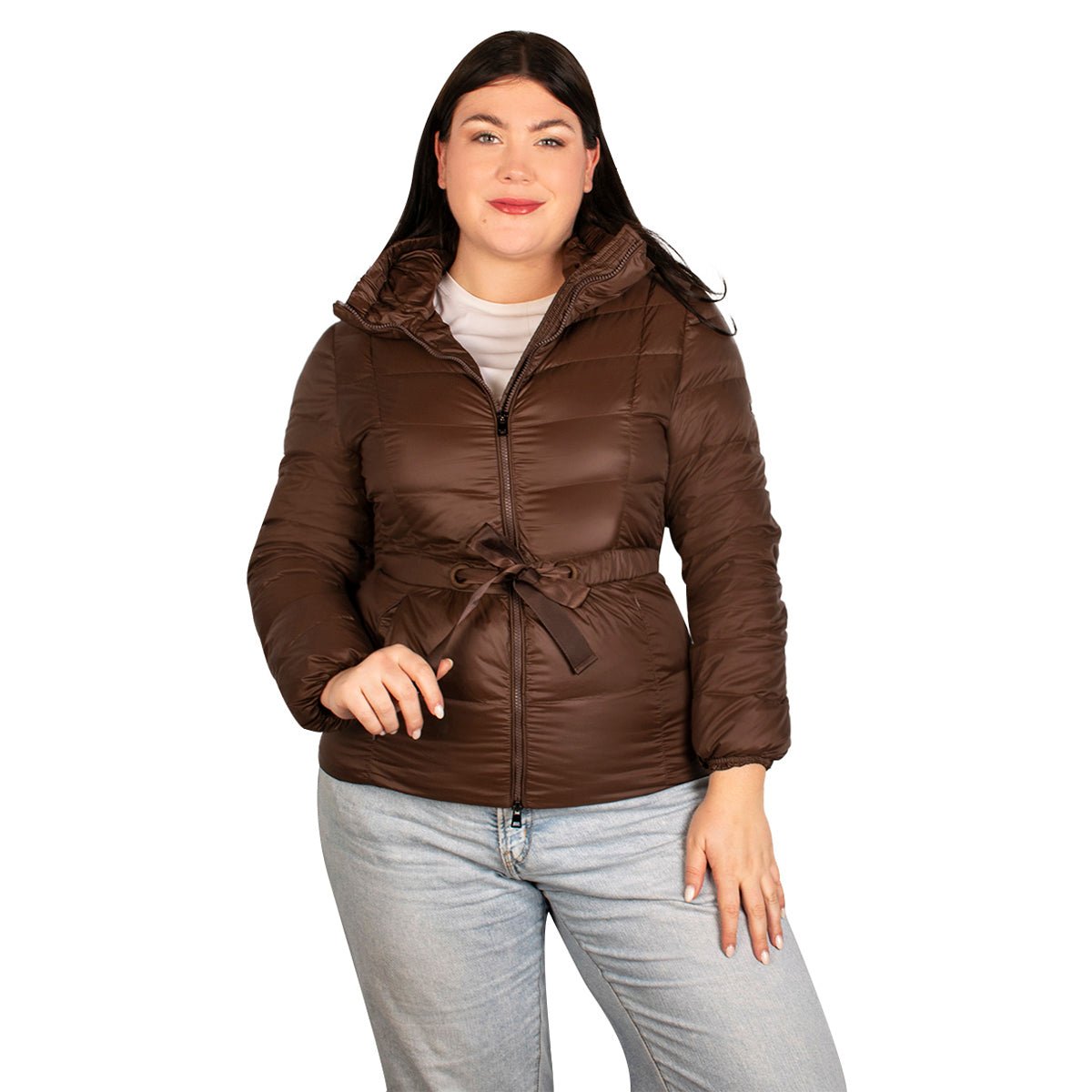 Chamarra De Pluma Capitonada Mujer Plus Size - The Original Greenlander