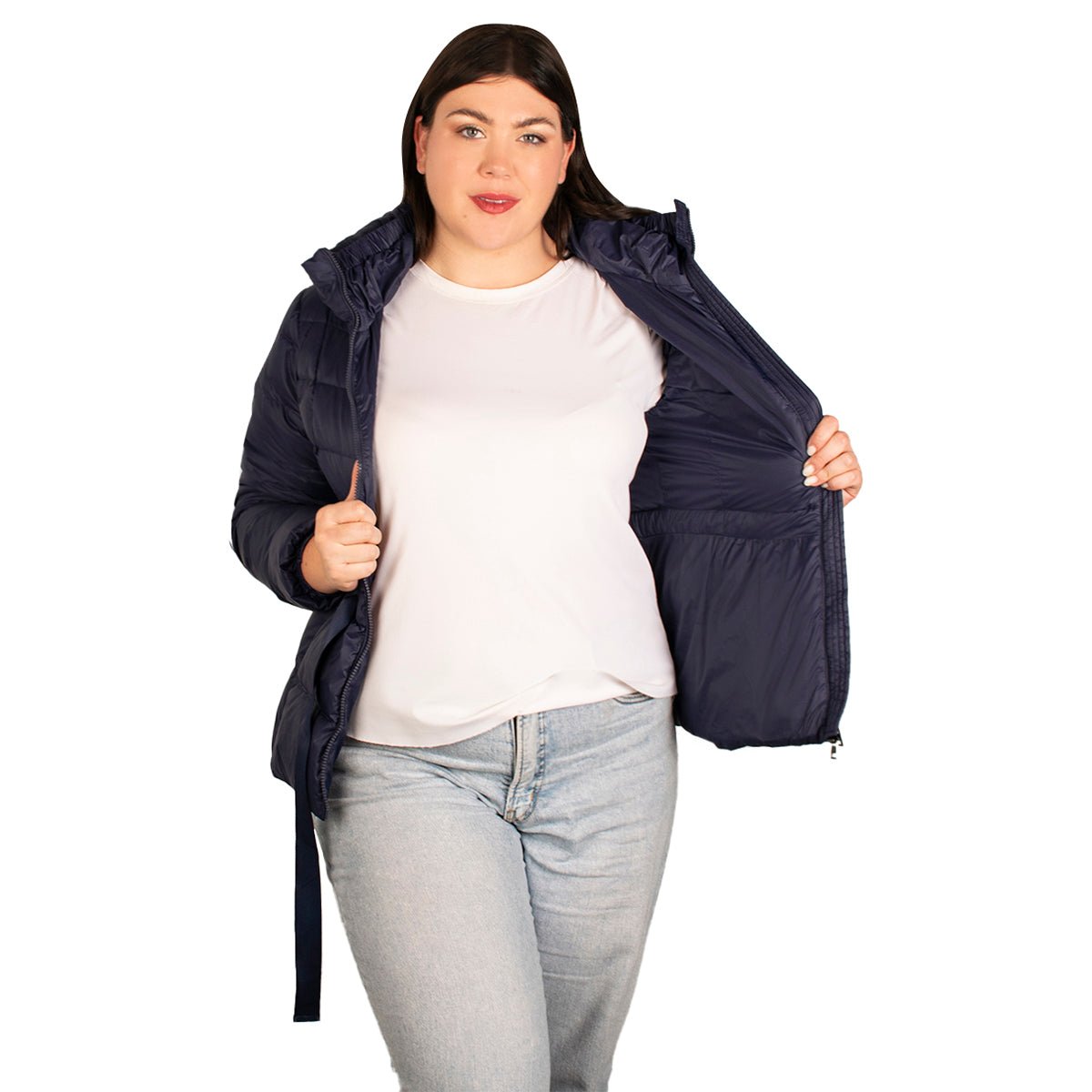 Chamarra De Pluma Capitonada Mujer Plus Size - The Original Greenlander